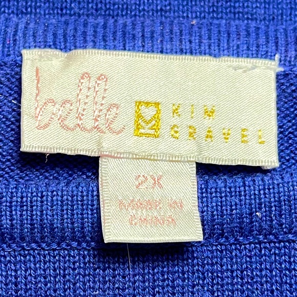 Belle By Kim Gravel Can’t Stop Wearing It Sweater. Lapis Blue. Size 2X - Picture 9 of 10